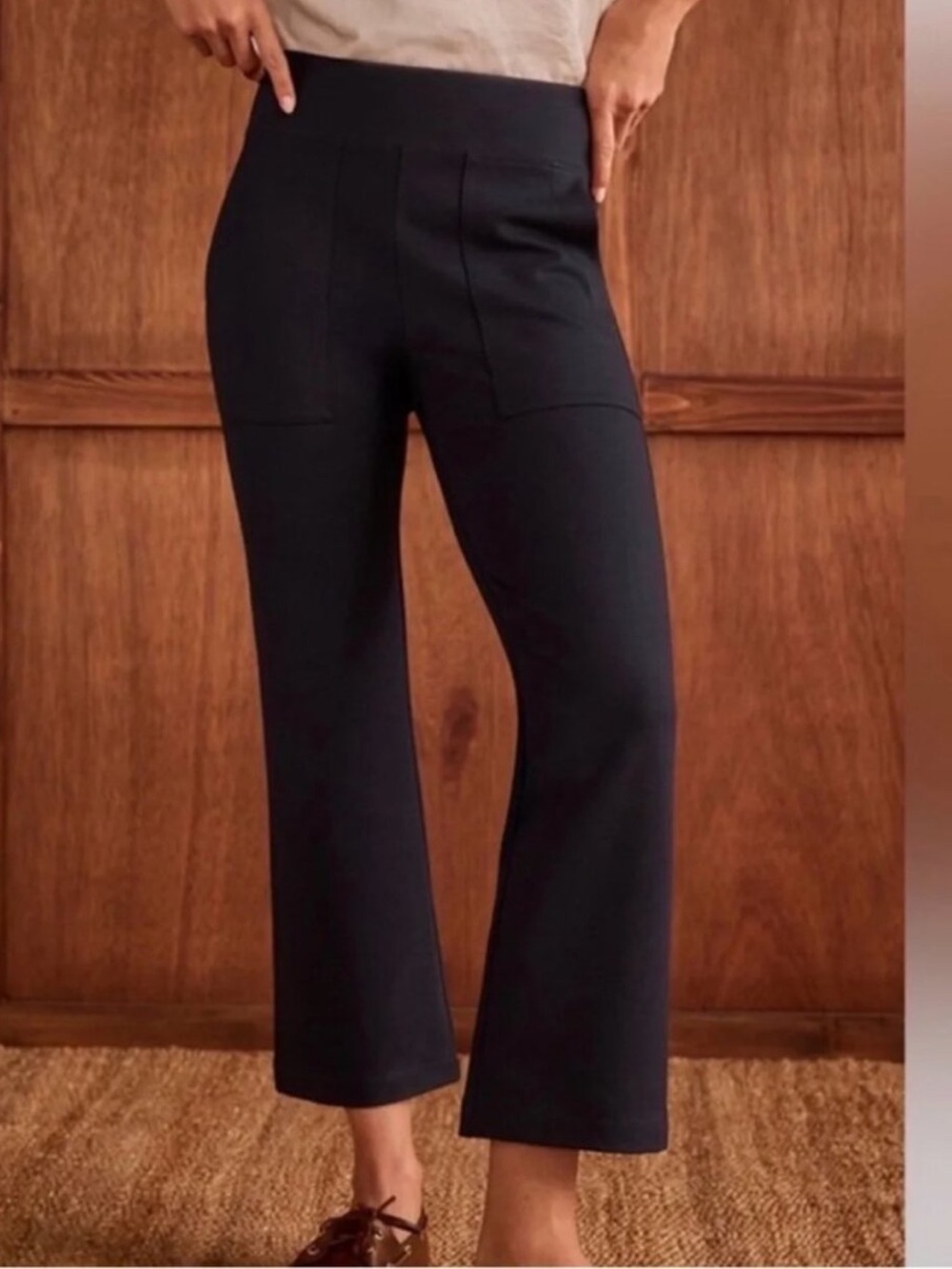 CAbi black "Cheeky Pant" stretchy thick sz medium like new